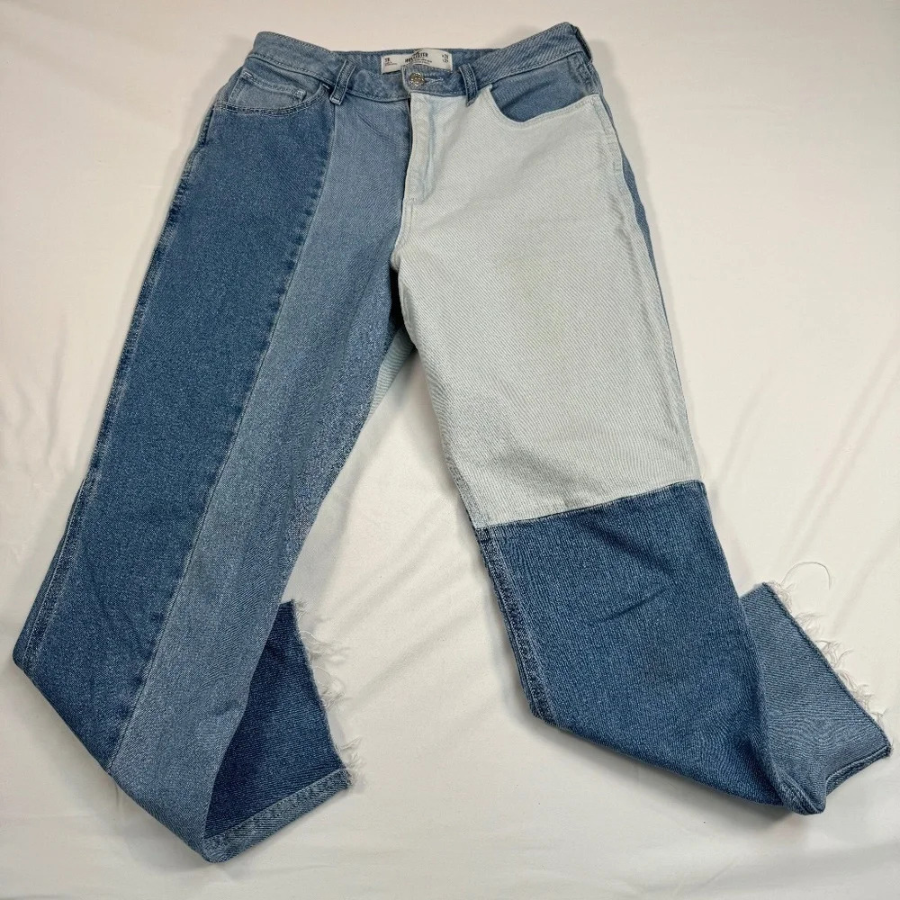 Hollister Curvy  Mom Jeans Womens Size 7/28 Light Medium Blue High Rise